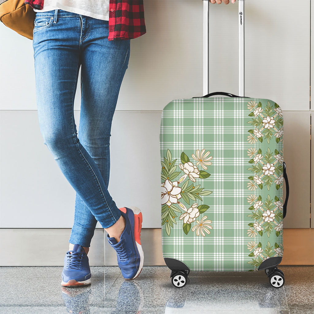 Liko Kukui Hawai'i Palaka Squares Maile Leaf Luggage Cover Flowers Hawaiian Quilt Patterns