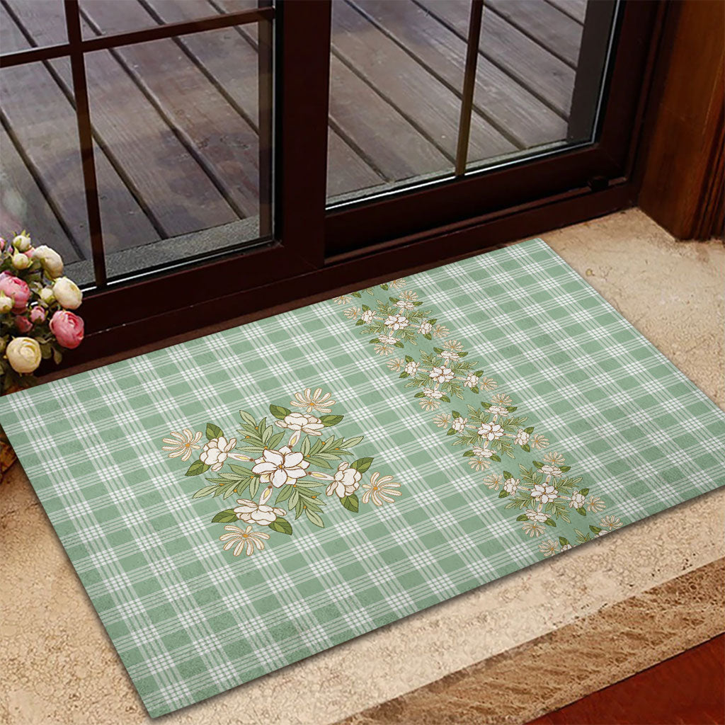 Liko Kukui Hawai'i Palaka Squares Maile Leaf Rubber Doormat Flowers Hawaiian Quilt Patterns