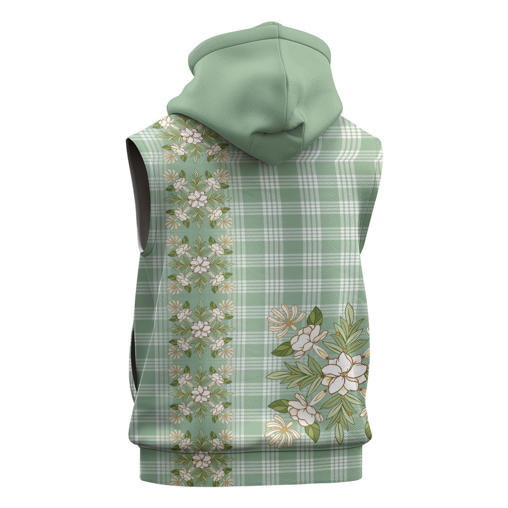 Liko Kukui Hawai'i Palaka Squares Maile Leaf Sleeveless Hoodie Flowers Hawaiian Quilt Patterns