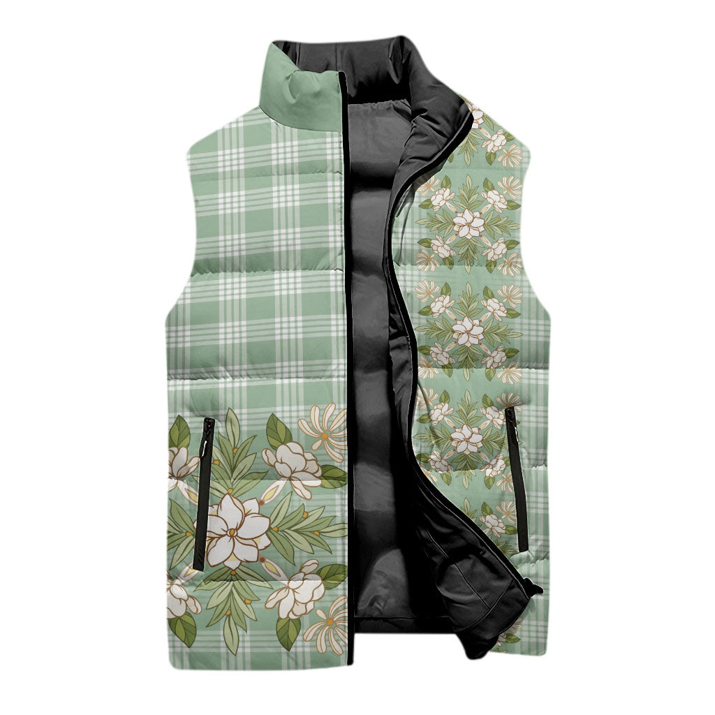 Liko Kukui Hawai'i Palaka Squares Maile Leaf Sleeveless Puffer Jacket Flowers Hawaiian Quilt Patterns