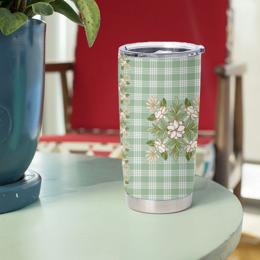 Liko Kukui Hawai'i Palaka Squares Maile Leaf Tumbler Cup Flowers Hawaiian Quilt Patterns