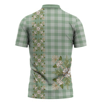 Liko Kukui Hawai'i Palaka Squares Maile Leaf Zipper Polo Shirt Flowers Hawaiian Quilt Patterns