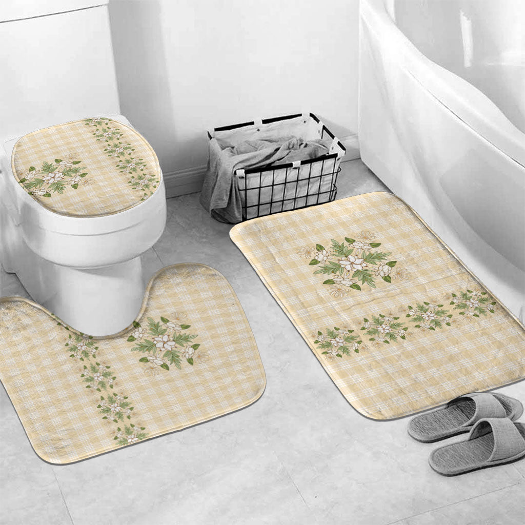 Melemele Ahiahia Hawai'i Palaka Squares Maile Leaf Bathroom Set Flowers Hawaiian Quilt Patterns