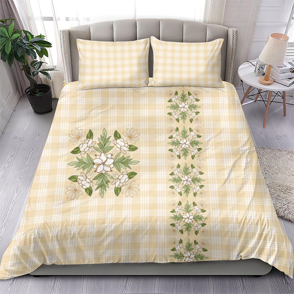 Melemele Ahiahia Hawai'i Palaka Squares Maile Leaf Bedding Set Flowers Hawaiian Quilt Patterns