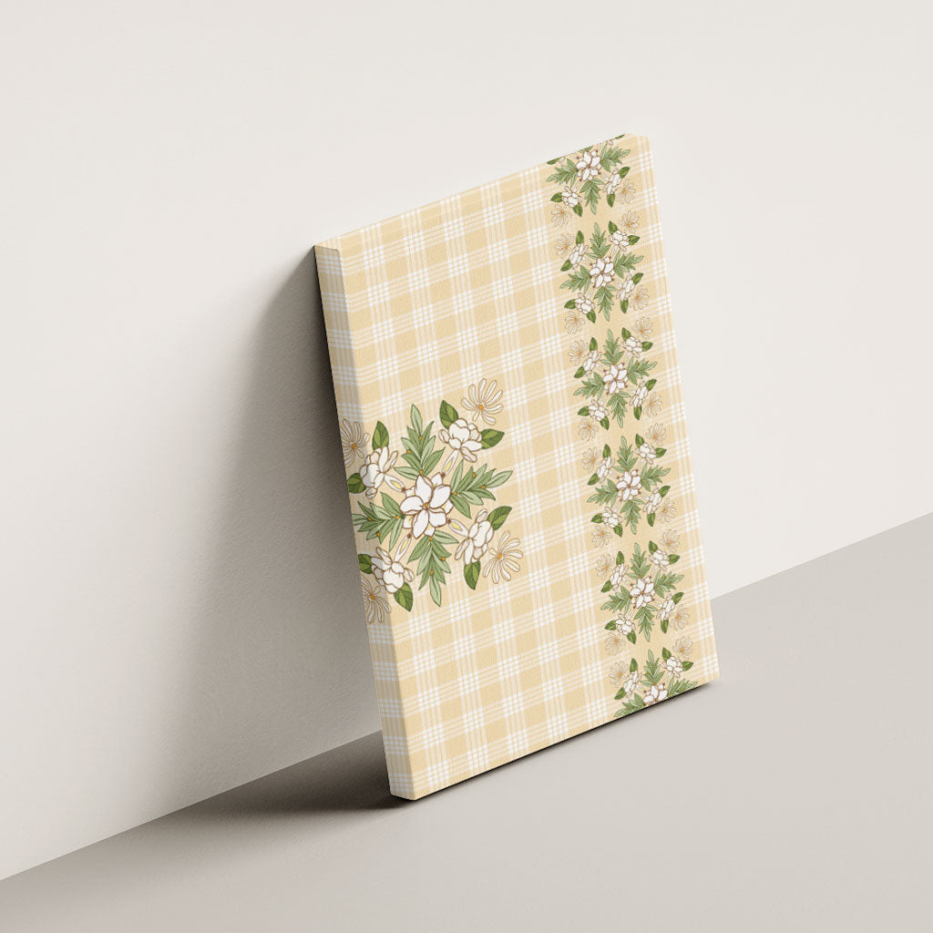 Melemele Ahiahia Hawai'i Palaka Squares Maile Leaf Canvas Wall Art Flowers Hawaiian Quilt Patterns