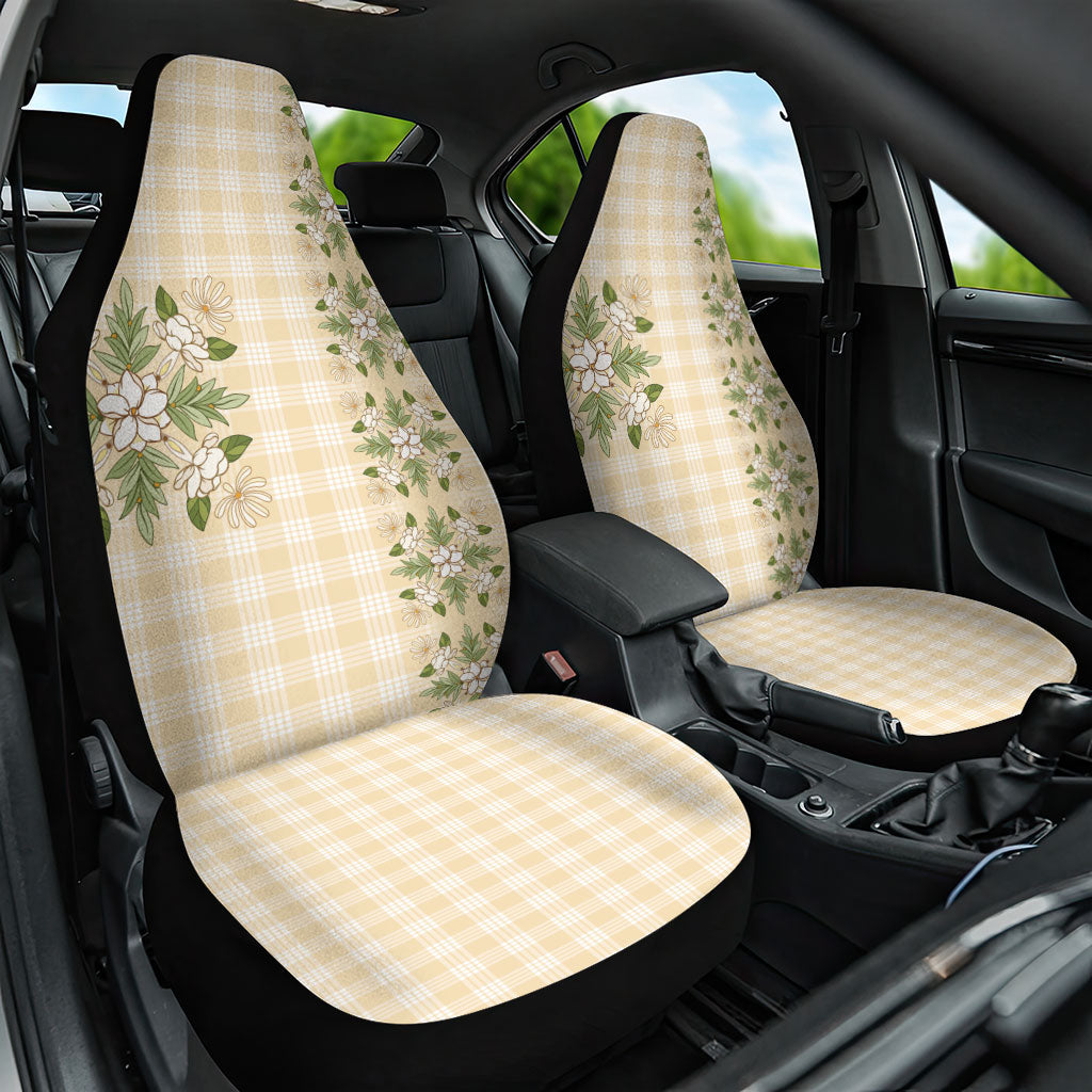 Melemele Ahiahia Hawai'i Palaka Squares Maile Leaf Car Seat Cover Flowers Hawaiian Quilt Patterns