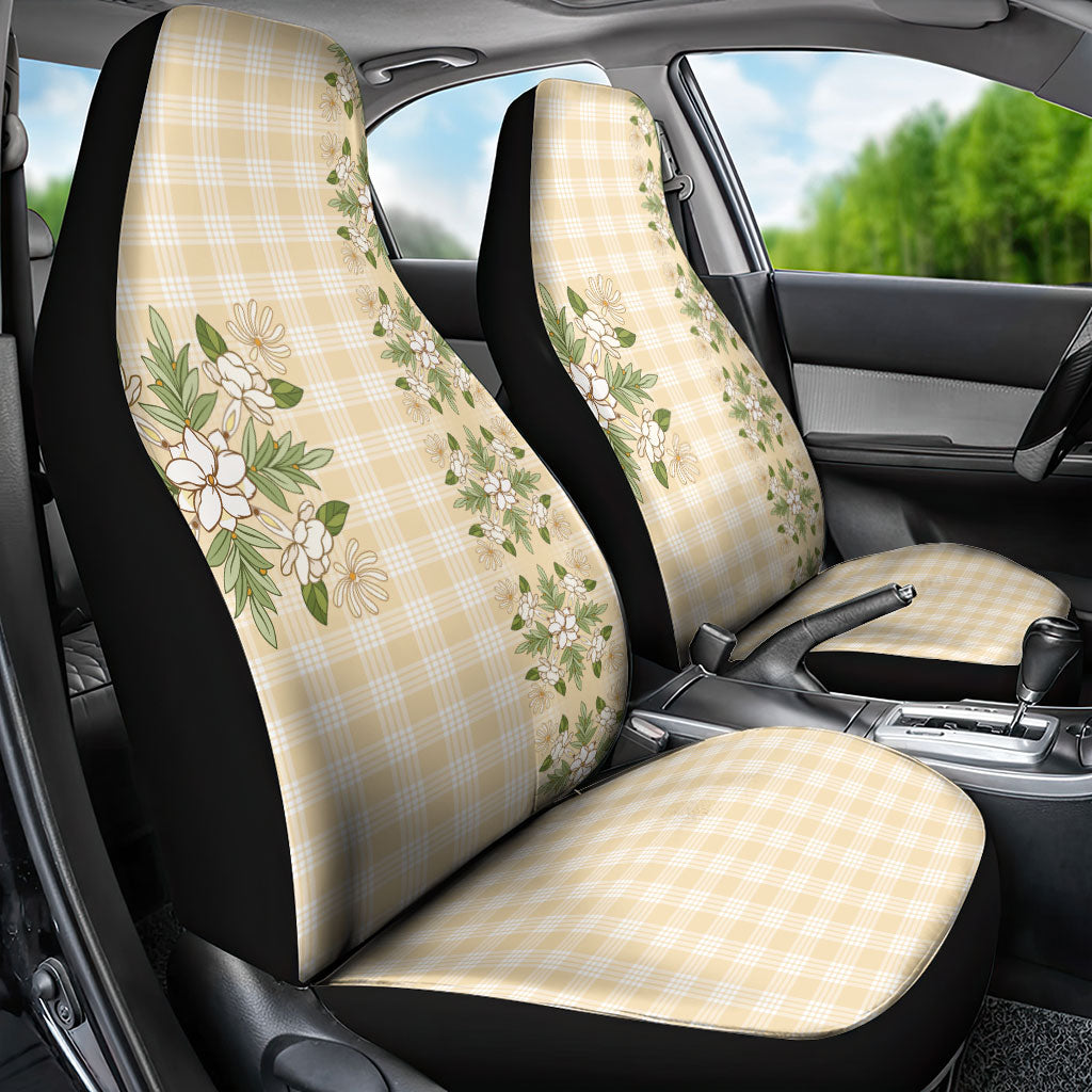 Melemele Ahiahia Hawai'i Palaka Squares Maile Leaf Car Seat Cover Flowers Hawaiian Quilt Patterns