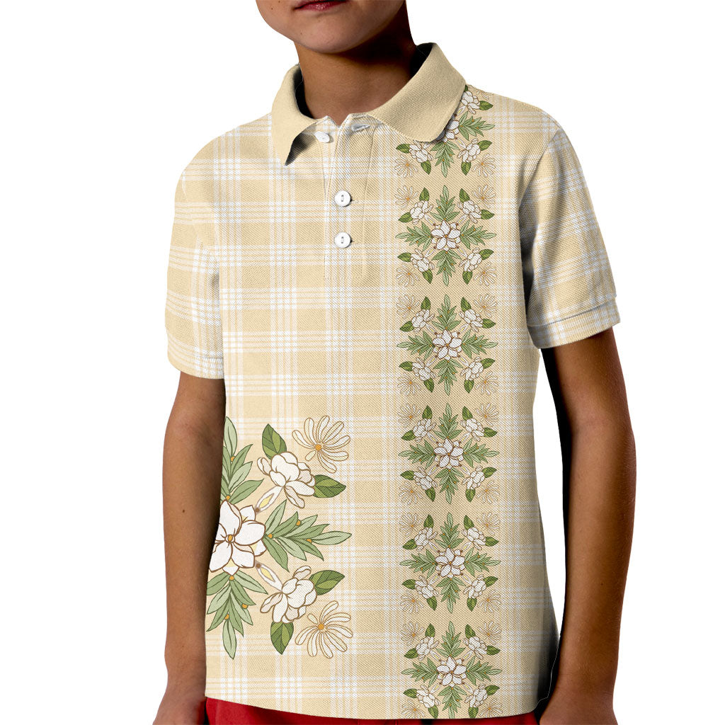 Melemele Ahiahia Hawai'i Palaka Squares Maile Leaf Kid Polo Shirt Flowers Hawaiian Quilt Patterns