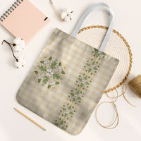 Melemele Ahiahia Hawai'i Palaka Squares Maile Leaf Tote Bag Flowers Hawaiian Quilt Patterns