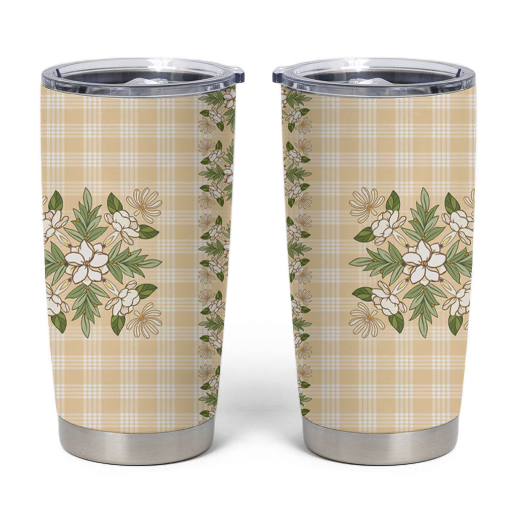 Melemele Ahiahia Hawai'i Palaka Squares Maile Leaf Tumbler Cup Flowers Hawaiian Quilt Patterns