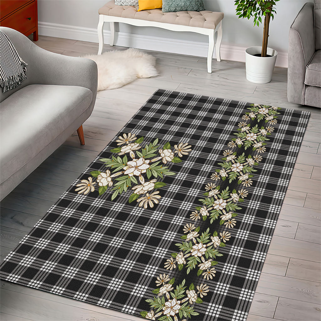 Pauli Hawai'i Palaka Squares Maile Leaf Area Rug Flowers Hawaiian Quilt Patterns