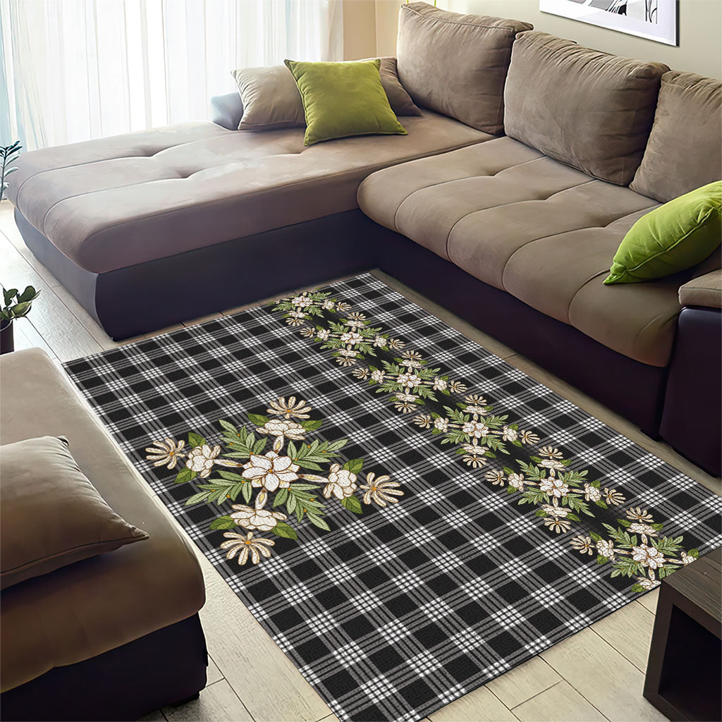 Pauli Hawai'i Palaka Squares Maile Leaf Area Rug Flowers Hawaiian Quilt Patterns