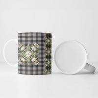 Pauli Hawai'i Palaka Squares Maile Leaf Ceramic Mug Flowers Hawaiian Quilt Patterns