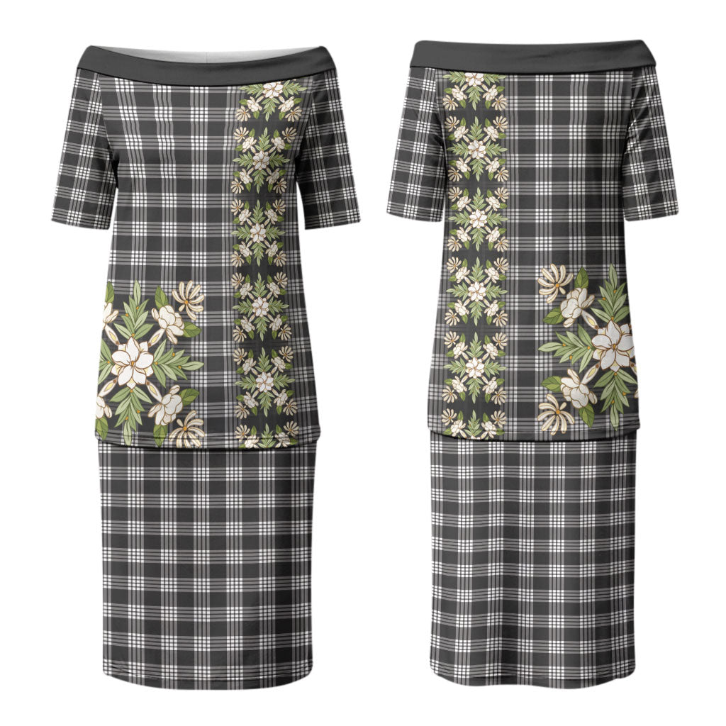 Pauli Hawai'i Palaka Squares Maile Leaf Couples Matching Puletasi and Hawaiian Shirt Flowers Hawaiian Quilt Patterns