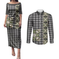 Pauli Hawai'i Palaka Squares Maile Leaf Couples Matching Puletasi and Long Sleeve Button Shirt Flowers Hawaiian Quilt Patterns