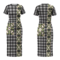 Pauli Hawai'i Palaka Squares Maile Leaf Couples Matching Short Sleeve Bodycon Dress and Hawaiian Shirt Flowers Hawaiian Quilt Patterns
