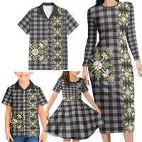 Pauli Hawai'i Palaka Squares Maile Leaf Family Matching Long Sleeve Bodycon Dress and Hawaiian Shirt Flowers Hawaiian Quilt Patterns