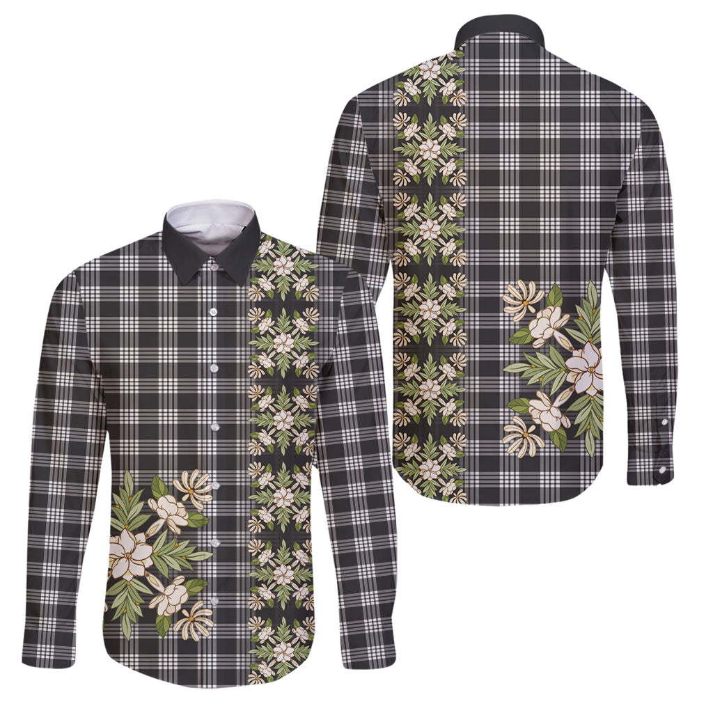 Pauli Hawai'i Palaka Squares Maile Leaf Family Matching Off Shoulder Maxi Dress and Hawaiian Shirt Flowers Hawaiian Quilt Patterns