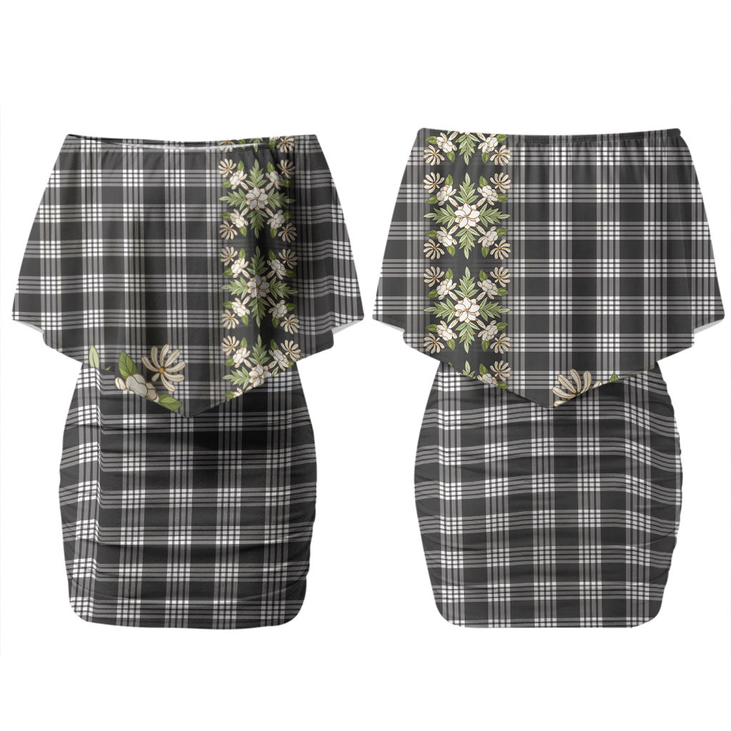 Pauli Hawai'i Palaka Squares Maile Leaf Family Matching Off Shoulder Short Dress and Hawaiian Shirt Flowers Hawaiian Quilt Patterns