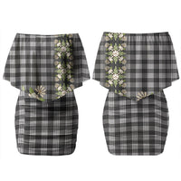 Pauli Hawai'i Palaka Squares Maile Leaf Family Matching Off Shoulder Short Dress and Hawaiian Shirt Flowers Hawaiian Quilt Patterns