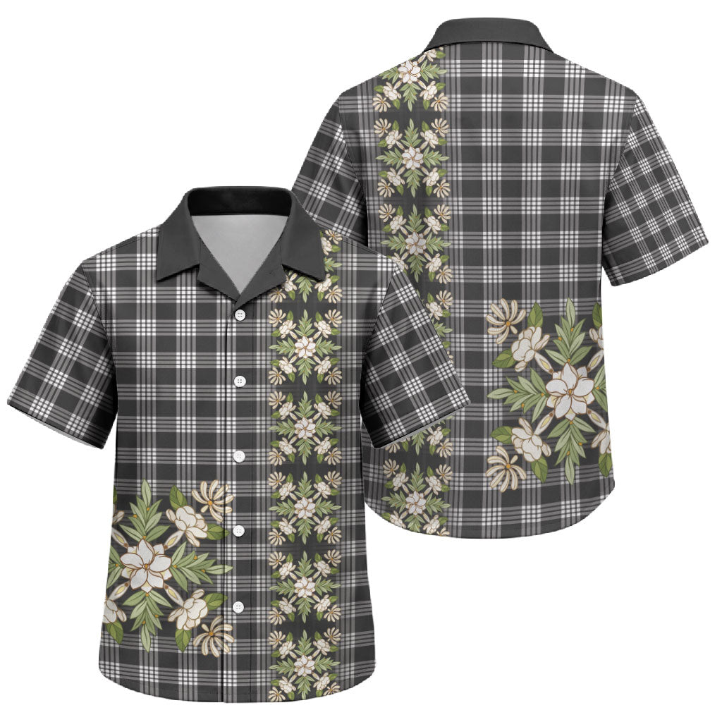 Pauli Hawai'i Palaka Squares Maile Leaf Family Matching Puletasi and Hawaiian Shirt Flowers Hawaiian Quilt Patterns