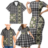 Pauli Hawai'i Palaka Squares Maile Leaf Family Matching Short Sleeve Bodycon Dress and Hawaiian Shirt Flowers Hawaiian Quilt Patterns
