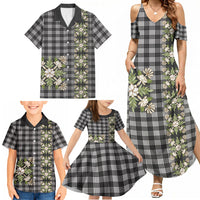 Pauli Hawai'i Palaka Squares Maile Leaf Family Matching Summer Maxi Dress and Hawaiian Shirt Flowers Hawaiian Quilt Patterns