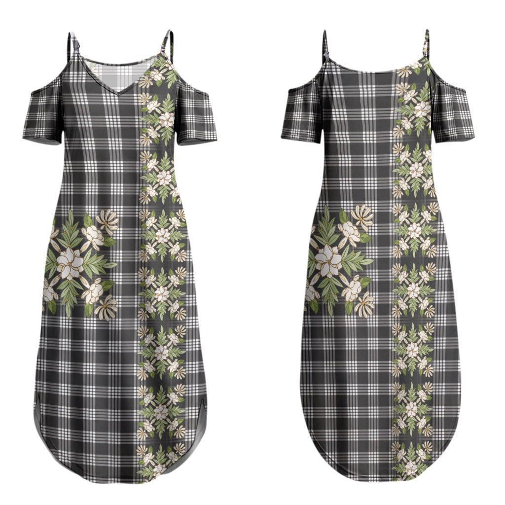 Pauli Hawai'i Palaka Squares Maile Leaf Family Matching Summer Maxi Dress and Hawaiian Shirt Flowers Hawaiian Quilt Patterns