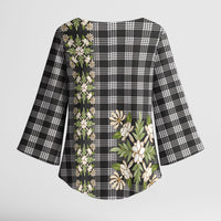 Pauli Hawai'i Palaka Squares Maile Leaf Kimono Sleeve Blouse Flowers Hawaiian Quilt Patterns