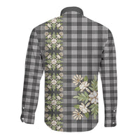 Pauli Hawai'i Palaka Squares Maile Leaf Long Sleeve Button Shirt Flowers Hawaiian Quilt Patterns