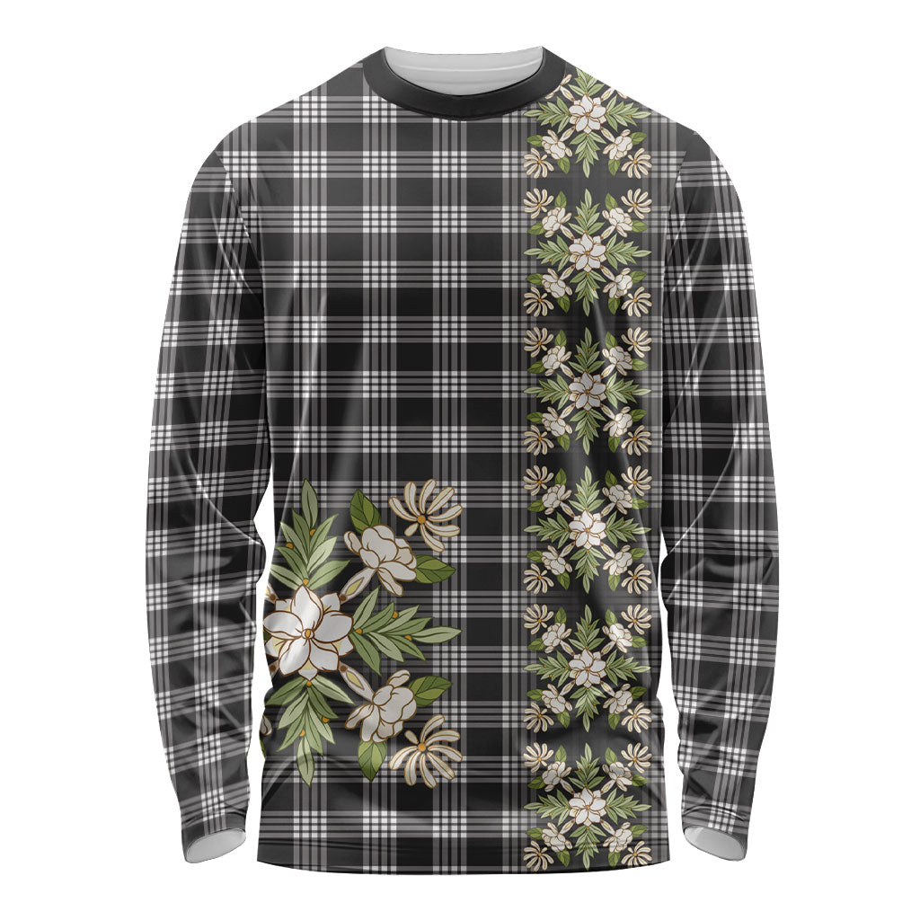 Pauli Hawai'i Palaka Squares Maile Leaf Long Sleeve Shirt Flowers Hawaiian Quilt Patterns