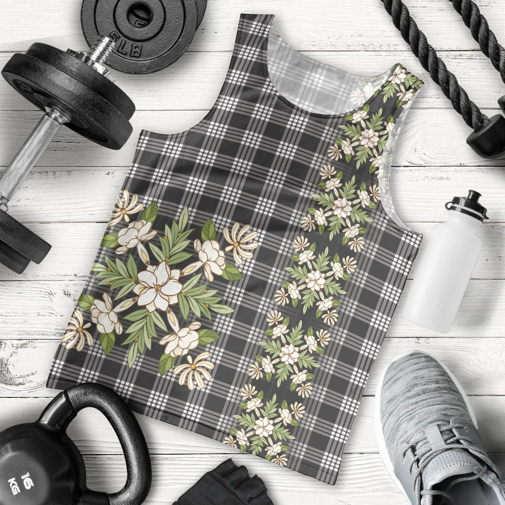 Pauli Hawai'i Palaka Squares Maile Leaf Men Tank Top Flowers Hawaiian Quilt Patterns
