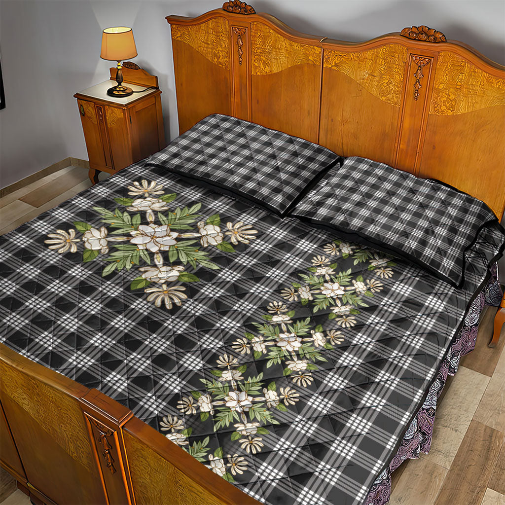 Pauli Hawai'i Palaka Squares Maile Leaf Quilt Bed Set Flowers Hawaiian Quilt Patterns