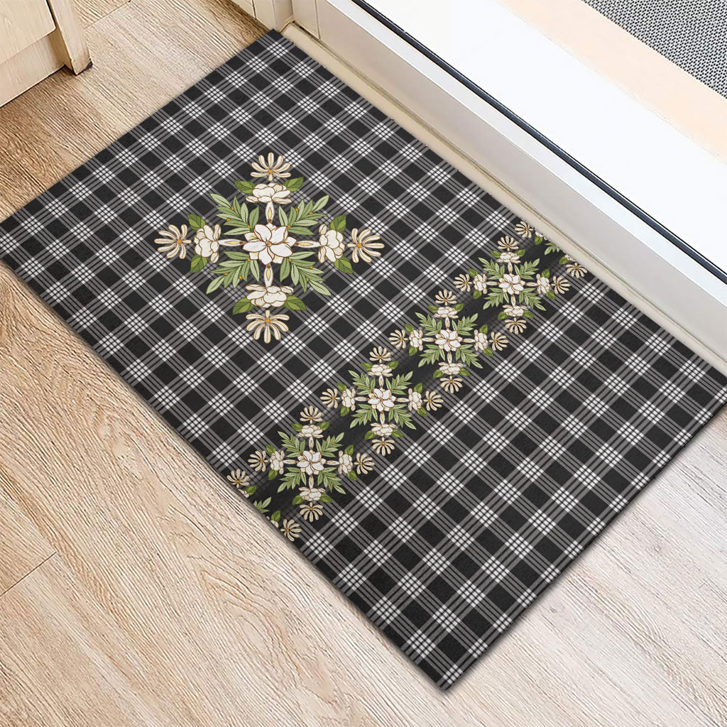 Pauli Hawai'i Palaka Squares Maile Leaf Rubber Doormat Flowers Hawaiian Quilt Patterns