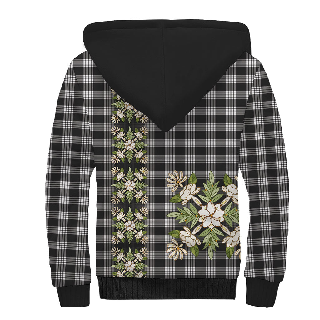 Pauli Hawai'i Palaka Squares Maile Leaf Sherpa Hoodie Flowers Hawaiian Quilt Patterns