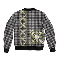 Pauli Hawai'i Palaka Squares Maile Leaf Sleeve Zip Bomber Jacket Flowers Hawaiian Quilt Patterns