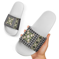 Pauli Hawai'i Palaka Squares Maile Leaf Slide Sandals Flowers Hawaiian Quilt Patterns