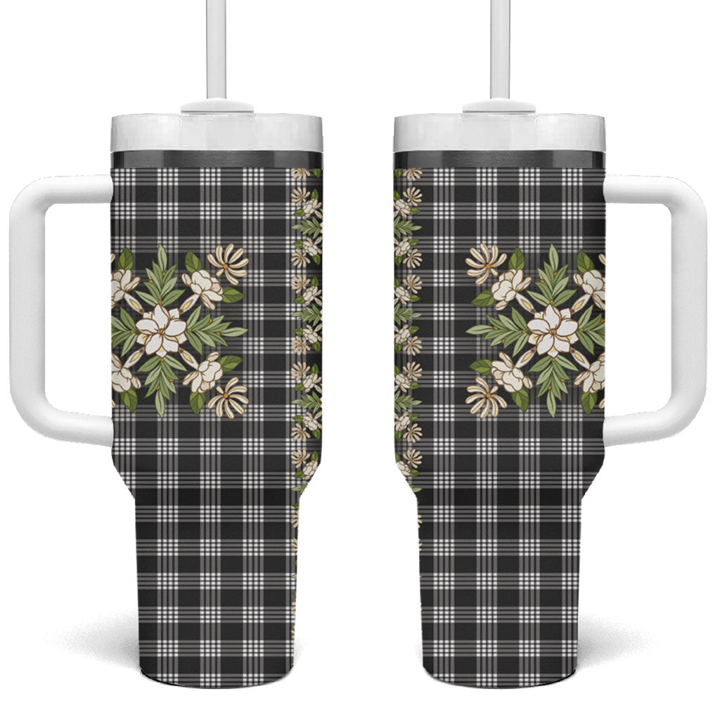 Pauli Hawai'i Palaka Squares Maile Leaf Tumbler With Handle Flowers Hawaiian Quilt Patterns