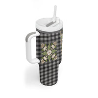 Pauli Hawai'i Palaka Squares Maile Leaf Tumbler With Handle Flowers Hawaiian Quilt Patterns