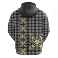 Pauli Hawai'i Palaka Squares Maile Leaf Zip Hoodie Flowers Hawaiian Quilt Patterns