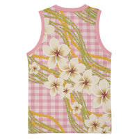 Akala Hamele Palaka Plumeria Basketball Jersey Puakenikeni and Maile Lei