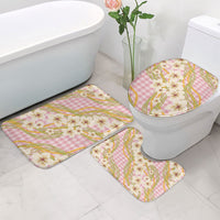 Akala Hamele Palaka Plumeria Bathroom Set Puakenikeni and Maile Lei