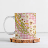 Akala Hamele Palaka Plumeria Ceramic Mug Puakenikeni and Maile Lei