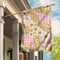 Akala Hamele Palaka Plumeria Garden Flag Puakenikeni and Maile Lei