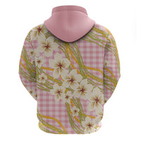 Akala Hamele Palaka Plumeria Hoodie Puakenikeni and Maile Lei