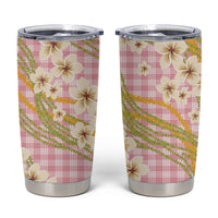 Akala Hamele Palaka Plumeria Tumbler Cup Puakenikeni and Maile Lei