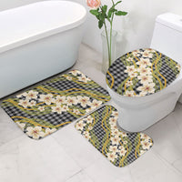 Ele'ele Hawai'i Palaka Plumeria Bathroom Set Puakenikeni and Maile Lei