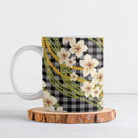 Ele'ele Hawai'i Palaka Plumeria Ceramic Mug Puakenikeni and Maile Lei