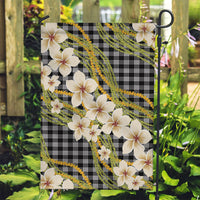 Ele'ele Hawai'i Palaka Plumeria Garden Flag Puakenikeni and Maile Lei