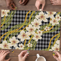 Ele'ele Hawai'i Palaka Plumeria Puzzle Puakenikeni and Maile Lei